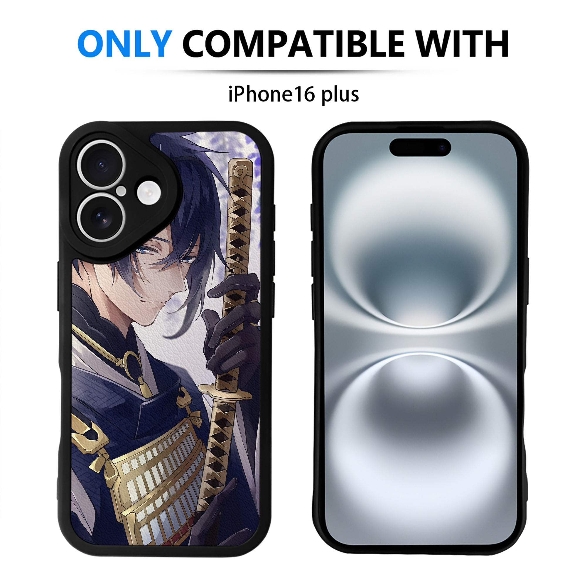 （画像用） 刀剣乱舞 Touken Ranbu 【iPhone 16シリーズ対応】シリコンスマホケース（レザー調） 材質：シリコン